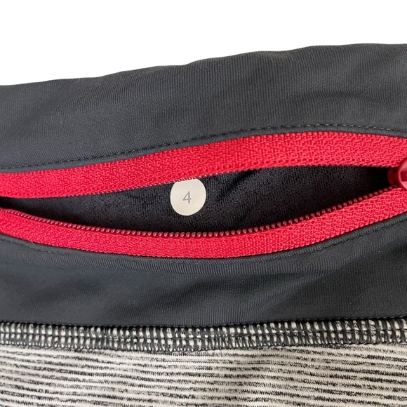 lululemon 4 Pace Rurched Side Crop Legging Gray Coral sz 4 - Picture 7 of 12